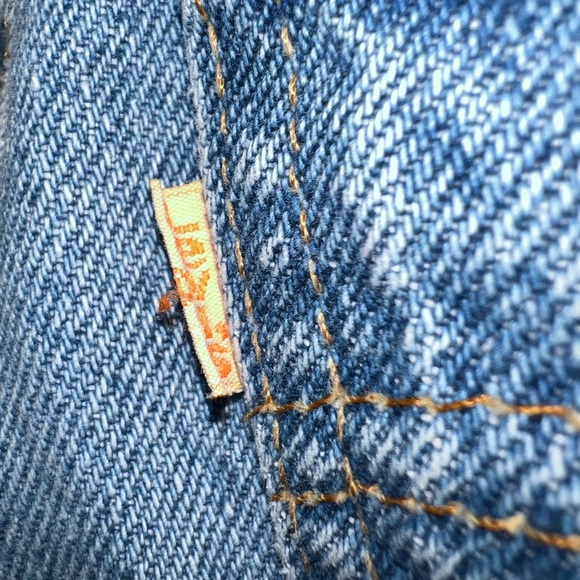 Vintage 632 Levi’s Orange And White Tab Tapered Jeans - Picture 7 of 10